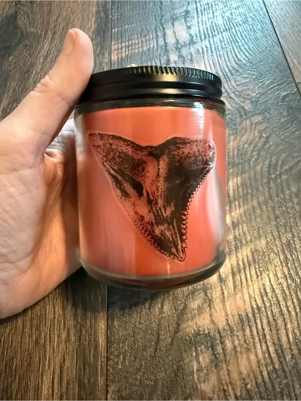 Shark tooth candle, shark teeth candle, shark candle, apple candle, shark week